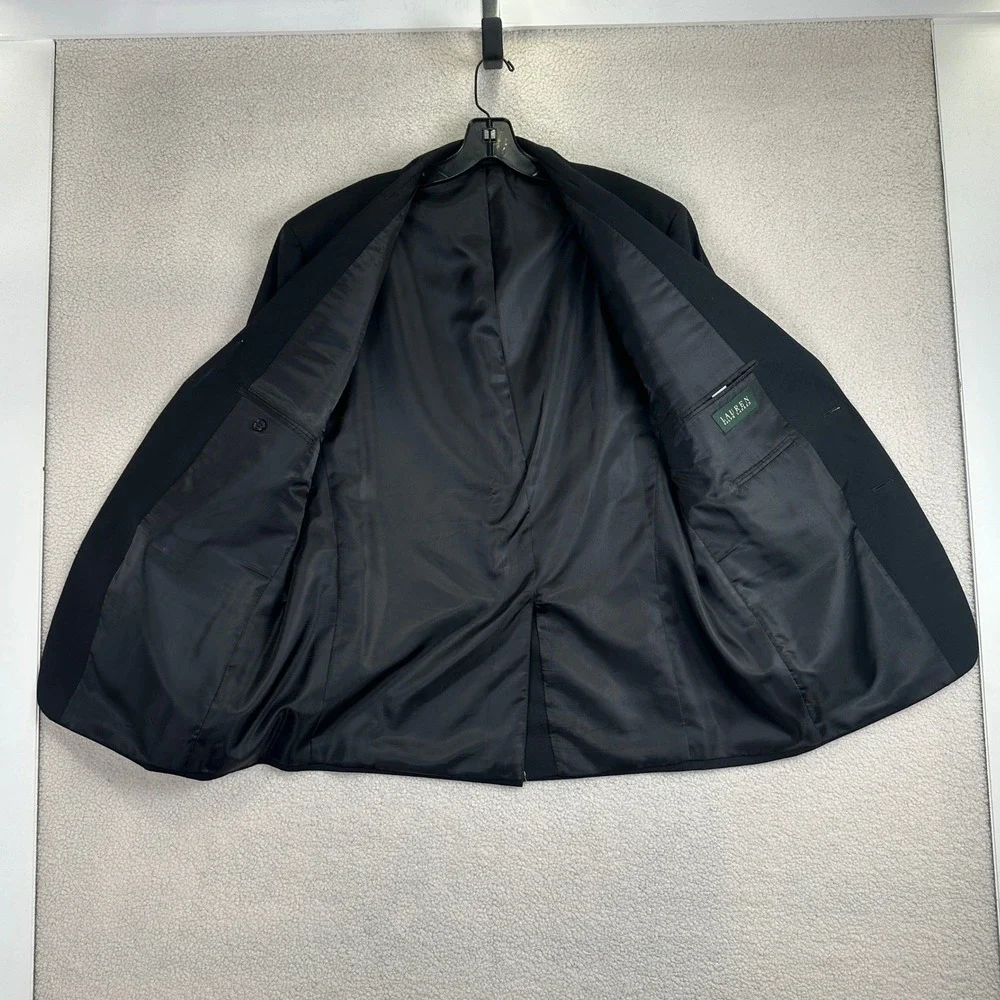 Lauren Ralph Lauren 2-Button Blazer Mens 44R Black Classic Professional